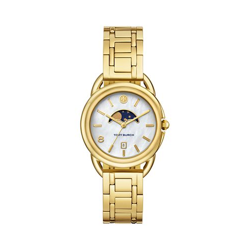 Tory Burch Womens The Miller Gold-Tone Stainless Steel Bracelet Watch 34mm