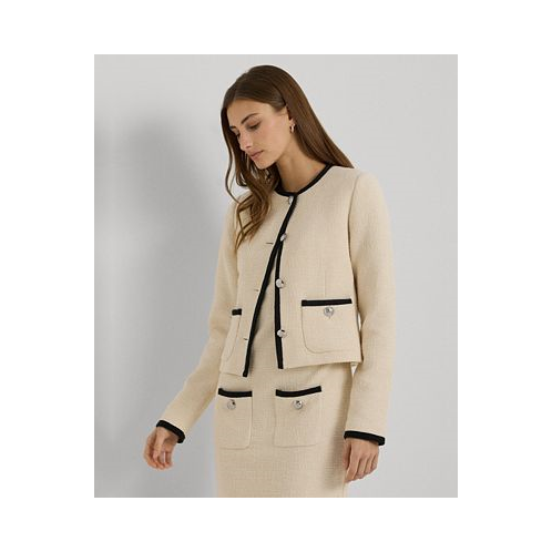 POLO Ralph Lauren Womens Two-Tone Boucle Jacket