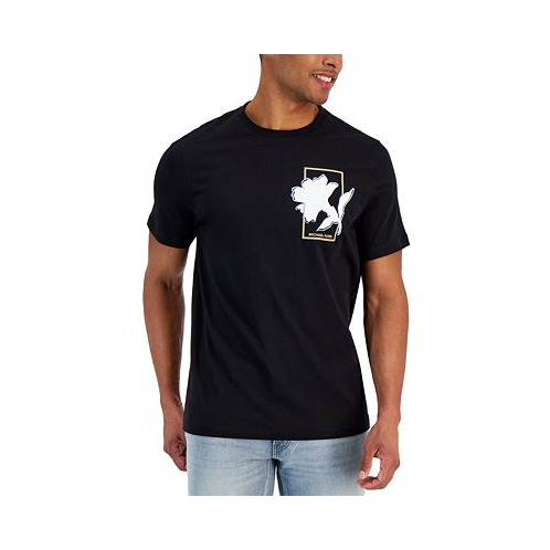 Michael Kors Mens Short Sleeve Floral Graphic T-Shirt