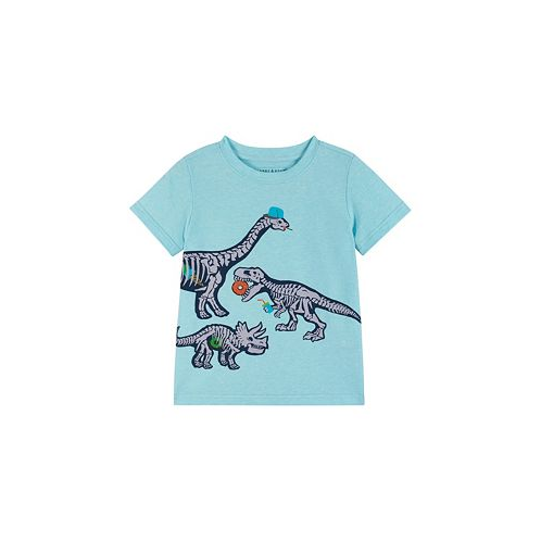 Andy & Evan Toddler/Child Boys Blue Dino Graphic Tee
