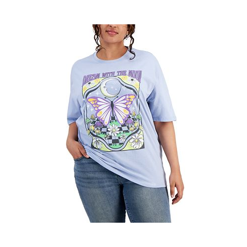 Rebellious One Trendy Plus Size Dream Sky Cotton Graphic T-Shirt