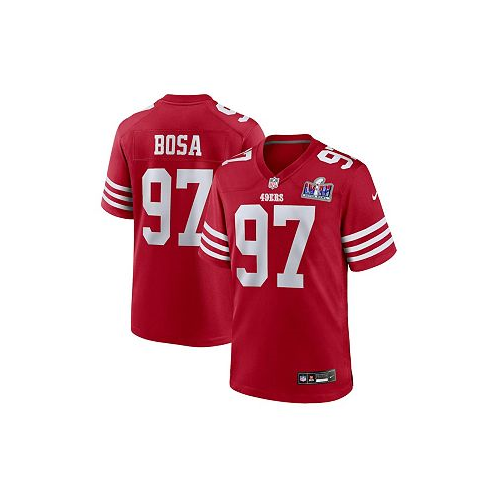 Nike Mens Nick Bosa Scarlet San Francisco 49ers Super Bowl LVIII Game Jersey
