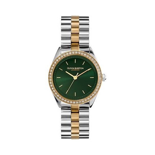 Olivia Burton Womens Bejeweled Two-Tone Stainless Steel Watch 34mm