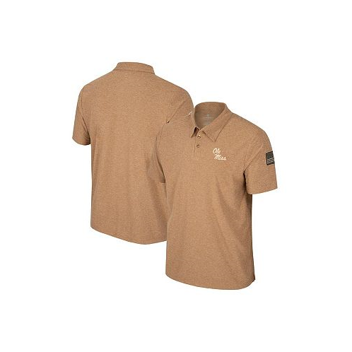 Colosseum Mens Khaki Ole Miss Rebels OHT Military-Inspired Appreciation Cloud Jersey Desert Polo Shirt