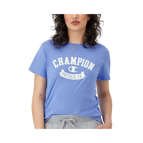 Champion Womens Classic Crewneck Logo Print T-Shirt