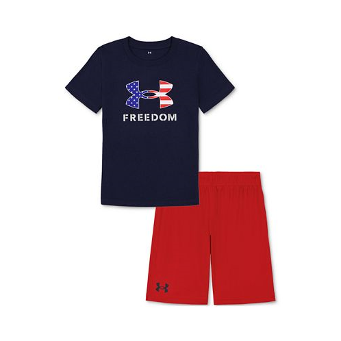 Under Armour Toddler & Little Boys UA Freedom T-Shirt & Shorts 2 Piece Set