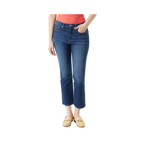 Sam Edelman Womens Linnie High-Rise Kick-Flare Cropped Denim Jeans