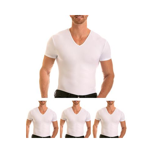 Mens Big & Tall Insta Slim 3 Pack Compression Short Sleeve V-Neck T-Shirts