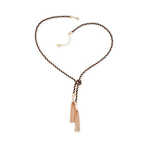 GUESS Two-Tone Knotted Tassle Necklace