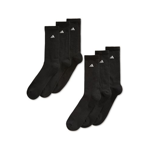 Adidas Mens Cushioned Crew Extended Size Socks 6-Pack