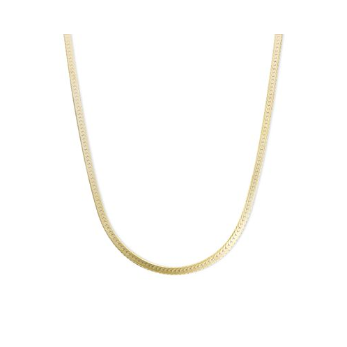 Macys 14k Gold Necklace 18 Flat Herringbone Chain (1-1/4mm)