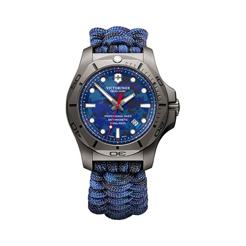Victorinox Mens Swiss I.N.O.X. Professional Diver Blue Paracord Strap Watch 45mm