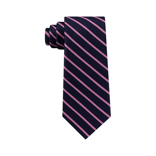 Tommy Hilfiger Mens Exotic Woven Striped Silk Tie