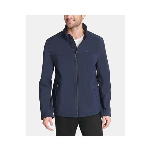 Tommy Hilfiger Mens Soft-Shell Classic Zip-Front Jacket