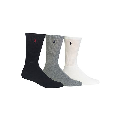 Polo Ralph Lauren Mens Socks Extended Size Classic Athletic Crew 3 Pack