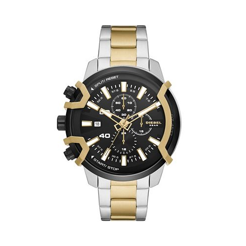 Diesel Mens Griffed Chronograph Two-Tone Stainless Steel Bracelet Watch 48mm