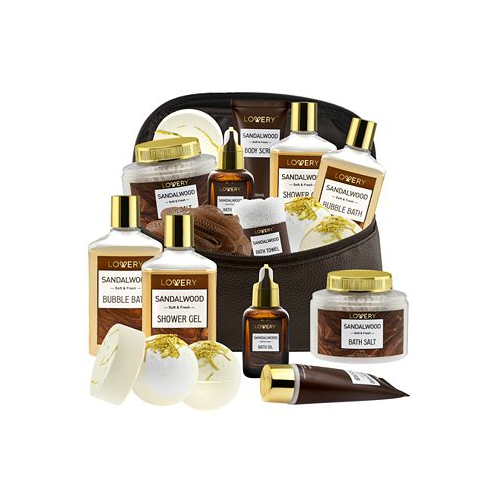 Lovery Sandalwood Body Care Gift Set Relaxing Home Spa Set 10 Piece