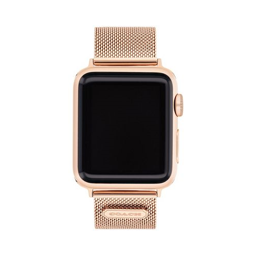 COACH Rose Gold-Tone Mesh Bracelet 38/40/41mm Apple Watch Band