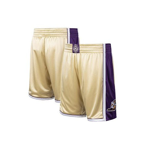 Mitchell & Ness Mens Kobe Bryant Gold-Tone Los Angeles Lakers Hall of Fame Class of 2020 Authentic Hardwood Classics Shorts
