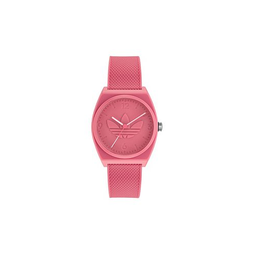 Adidas Unisex Three Hand Project Two Pink Resin Strap Watch 38mm