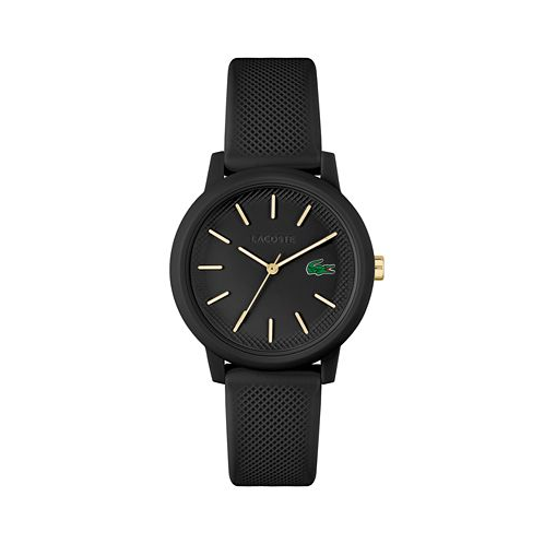 Lacoste Womens L.12.12 Black Silicone Strap Watch 36mm