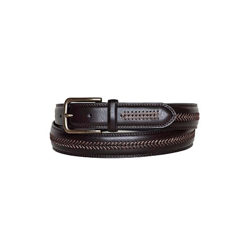Nautica Mens Leather Belt with Lacing