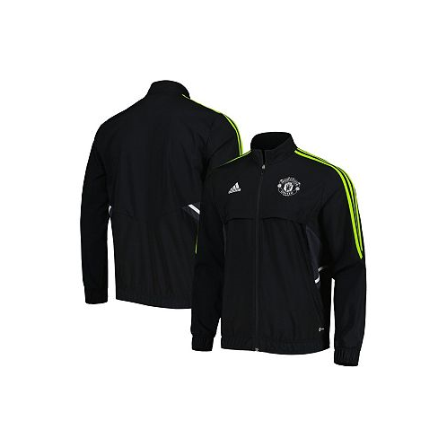 Adidas Mens Black Manchester United Presentation AEROREADY Full-Zip Jacket