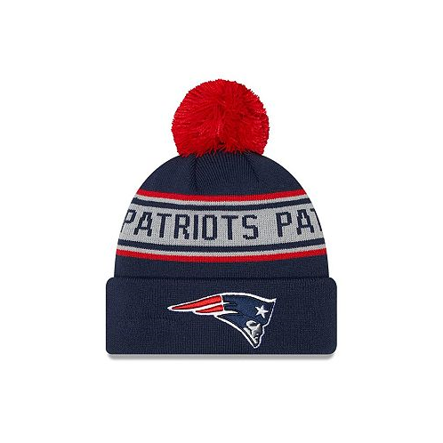 New Era Big Boys Navy New England Patriots Repeat Cuffed Knit Hat with Pom