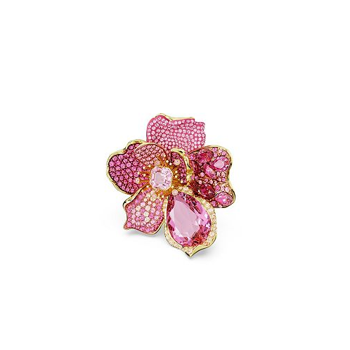 Swarovski Crystal Flower Pink Florere Cocktail Ring