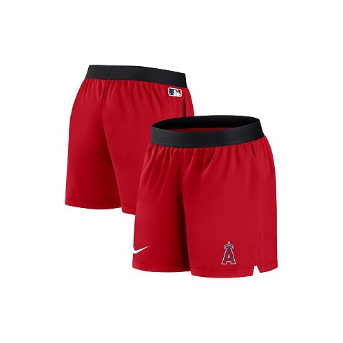 Nike Womens Red Los Angeles Angels Authentic Collection Team Performance Shorts