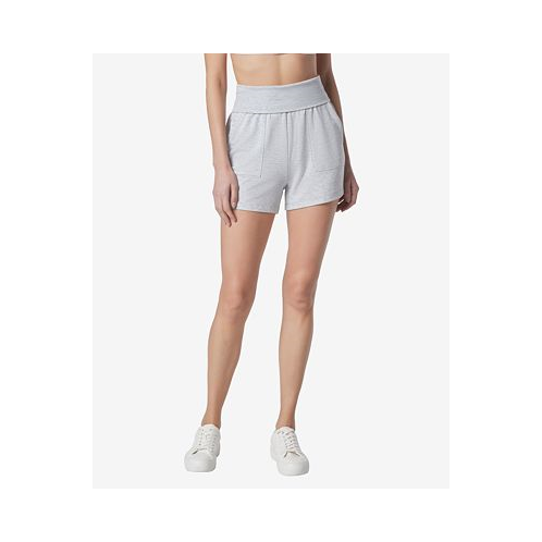 Marc New York Womens Fold Over Waistband Lounge Relaxed Fit Shorts