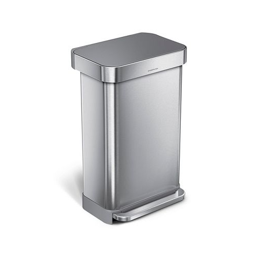 Simplehuman 45 Litre Rectangular Step Can with Liner Pocket with Plastic Lid