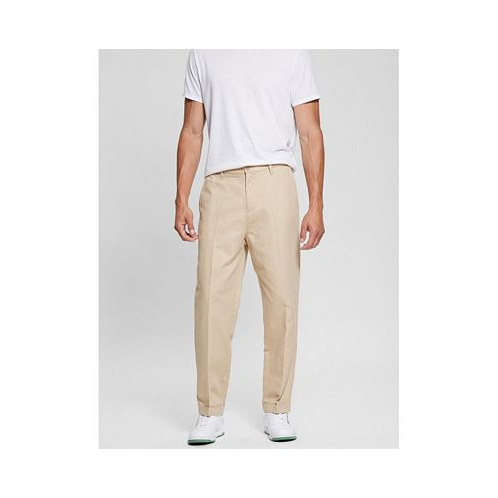 GUESS Mens Clement Twill Cropped Chino Pants