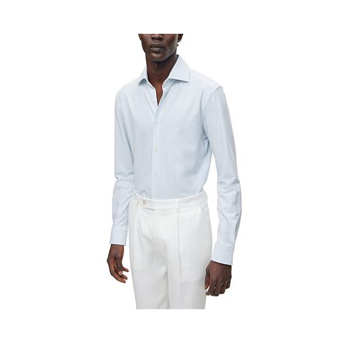 Hugo Boss Mens Slim-Fit Striped Shirt