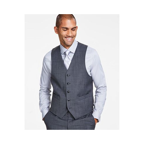 Michael Kors Mens Classic-Fit Wool-Blend Stretch Solid Suit Vest