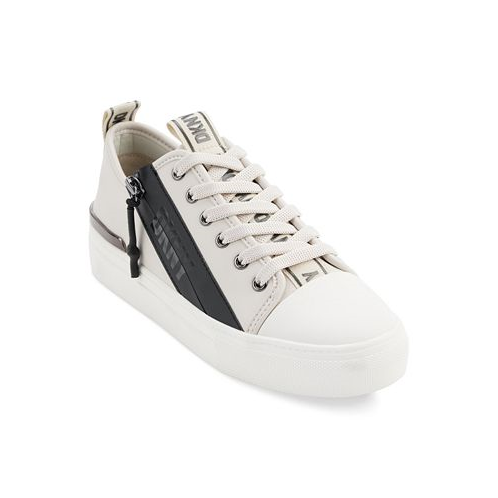 DKNY Womens Chaney Lace-Up Zipper Sneakers