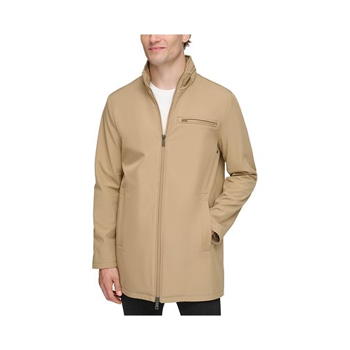 Kenneth Cole Mens Hidden-Hood Full-Zip Jacket