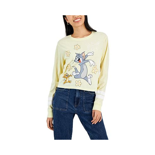 Love Tribe Juniors Tom & Jerry Graphic Print Long-Sleeve T-Shirt