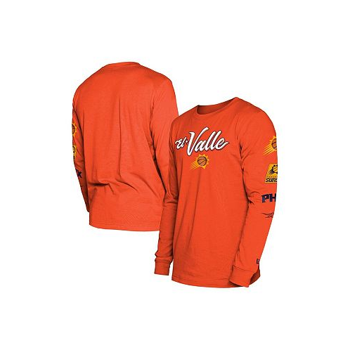 New Era Mens Orange Phoenix Suns 2023/24 City Edition Long Sleeve T-shirt