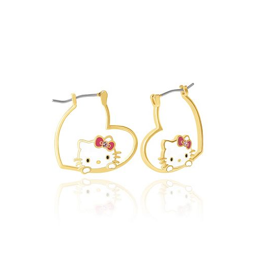 Hello Kitty Sanrio Heart Hoop Earrings