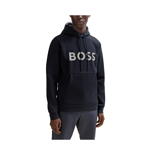 Hugo Boss Mens Logo Print Blend Hoodie
