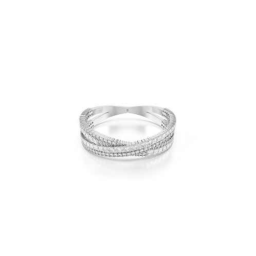 Swarovski Mixed Cuts Infinity White Rhodium Plated Hyperbola Cuff Bracelet