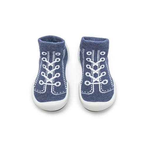Komuello Infant Girl Boy Breathable Washable Non-Slip Sock Shoes Sneakers - Denim Blue