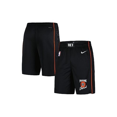 Nike Mens Black Detroit Pistons 2023/24 City Edition Swingman Shorts