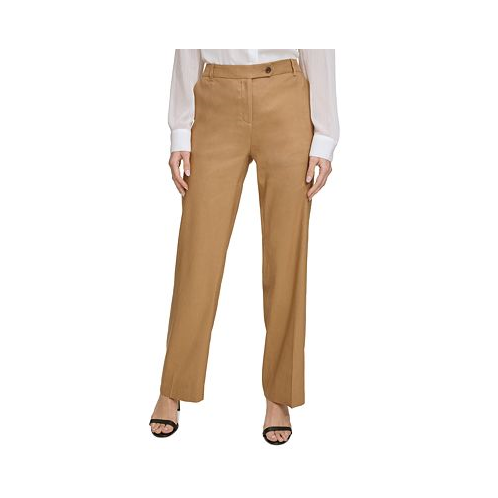 Calvin Klein Womens Extended Button Tab Pants