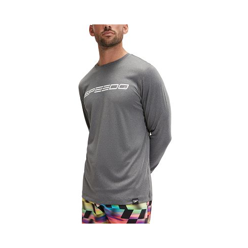 Speedo Mens Long Sleeve Crewneck Performance Graphic Swim Shirt