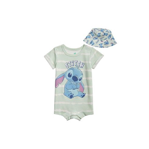Disney Lilo & Stitch Boys Romper and Hat Tie Dye Infant