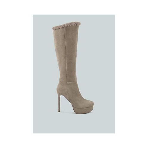 Rag & Co SALDANA Womens Convertible Suede Leather High Boots