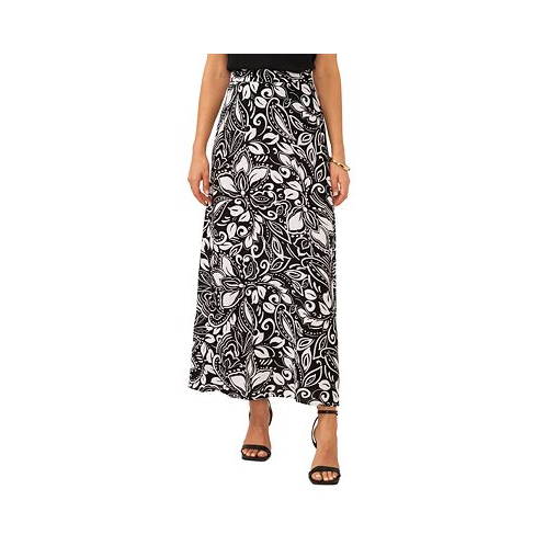 Vince Camuto Womens A-Line Floral Print Maxi Skirt