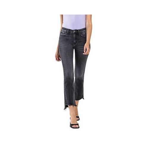 Vervet Womens High Rise Cropped Flare Jeans